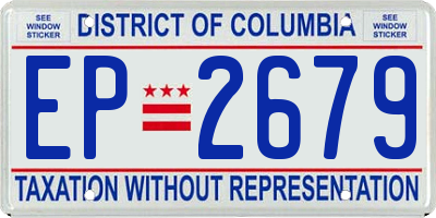 DC license plate EP2679