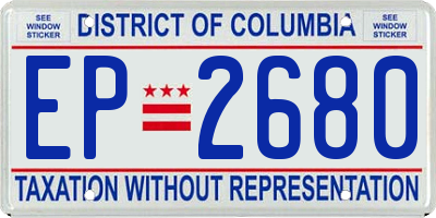 DC license plate EP2680