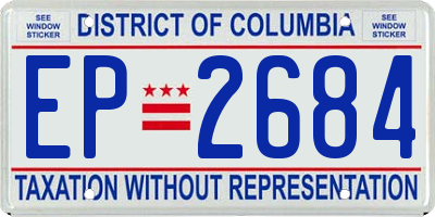 DC license plate EP2684