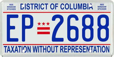 DC license plate EP2688