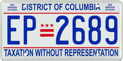 DC license plate EP2689