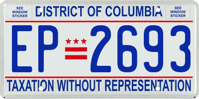 DC license plate EP2693