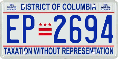 DC license plate EP2694