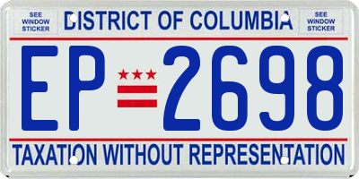 DC license plate EP2698