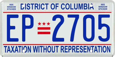 DC license plate EP2705