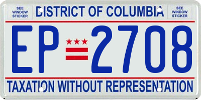DC license plate EP2708