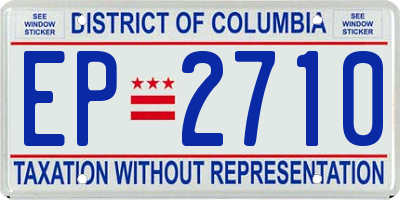 DC license plate EP2710