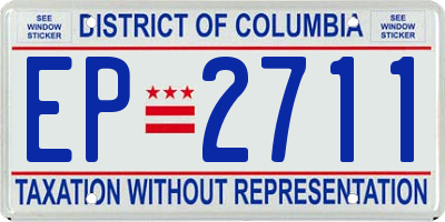 DC license plate EP2711
