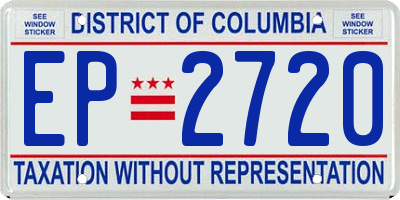 DC license plate EP2720