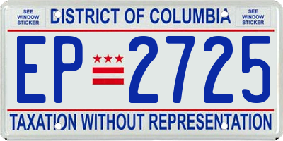 DC license plate EP2725