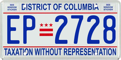 DC license plate EP2728