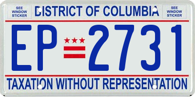 DC license plate EP2731