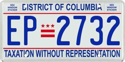 DC license plate EP2732