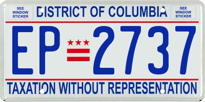 DC license plate EP2737