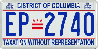 DC license plate EP2740