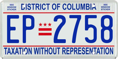 DC license plate EP2758