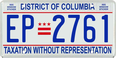 DC license plate EP2761