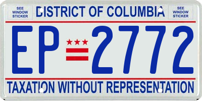 DC license plate EP2772