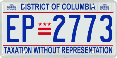DC license plate EP2773