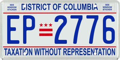 DC license plate EP2776