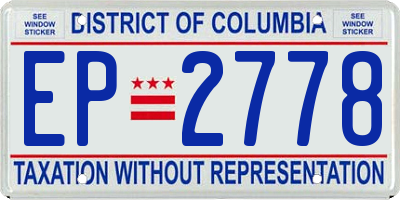 DC license plate EP2778