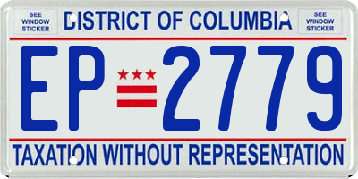 DC license plate EP2779