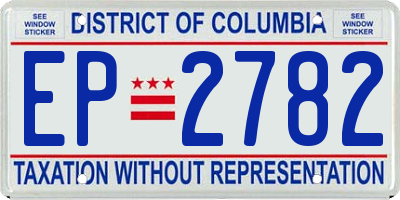 DC license plate EP2782
