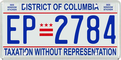 DC license plate EP2784