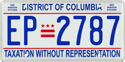 DC license plate EP2787