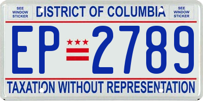 DC license plate EP2789