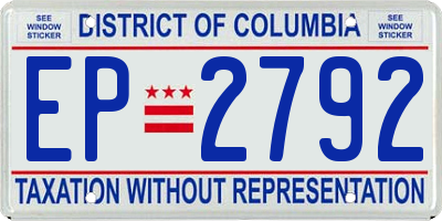DC license plate EP2792