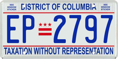 DC license plate EP2797