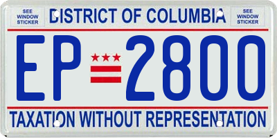 DC license plate EP2800
