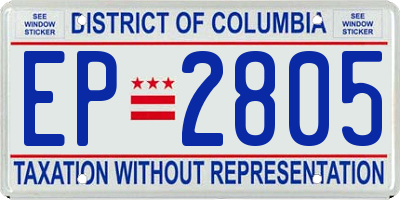 DC license plate EP2805