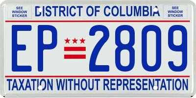 DC license plate EP2809