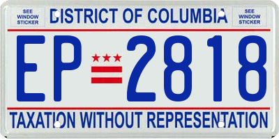 DC license plate EP2818