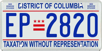 DC license plate EP2820