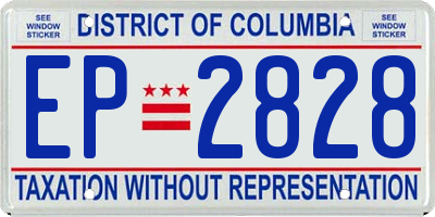 DC license plate EP2828