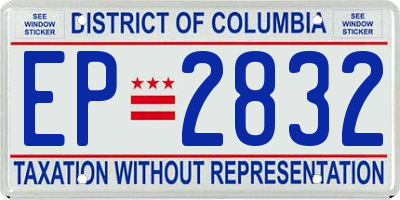 DC license plate EP2832