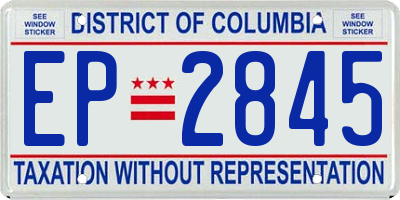 DC license plate EP2845