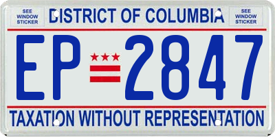 DC license plate EP2847