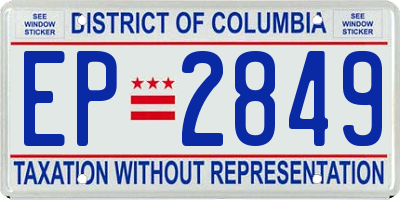 DC license plate EP2849
