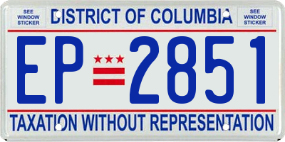 DC license plate EP2851
