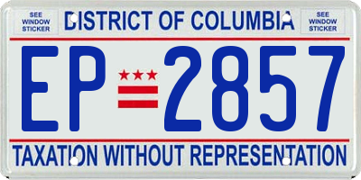 DC license plate EP2857