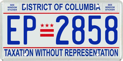 DC license plate EP2858
