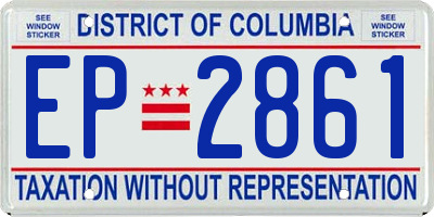 DC license plate EP2861