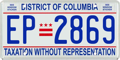 DC license plate EP2869