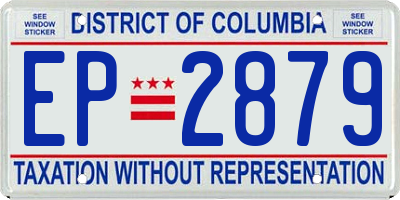 DC license plate EP2879