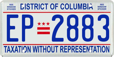 DC license plate EP2883