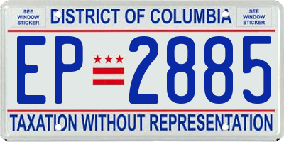 DC license plate EP2885